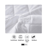 Capa impermeável para colchão com elástico em diferentes tamanhos (Cinza/Branco)