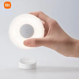Luz noturna de indução LED Xiaomi, brilho ajustável, sensor inteligente de movimento e base magnética